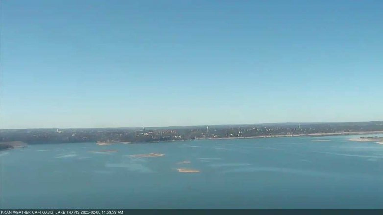 Lake Travis webcam, February 8, 2022 12:00 PM CT