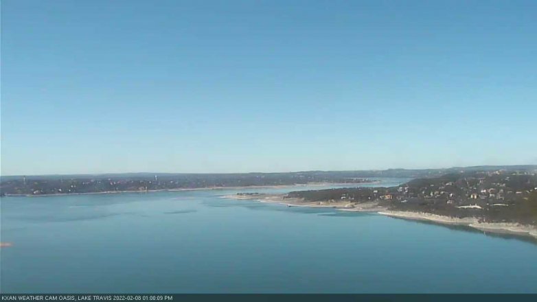 Lake Travis webcam, February 8, 2022 1:00 PM CT