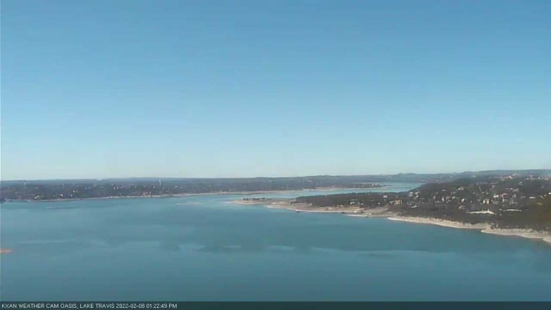 Lake Travis webcam, February 8, 2022 1:25 PM CT