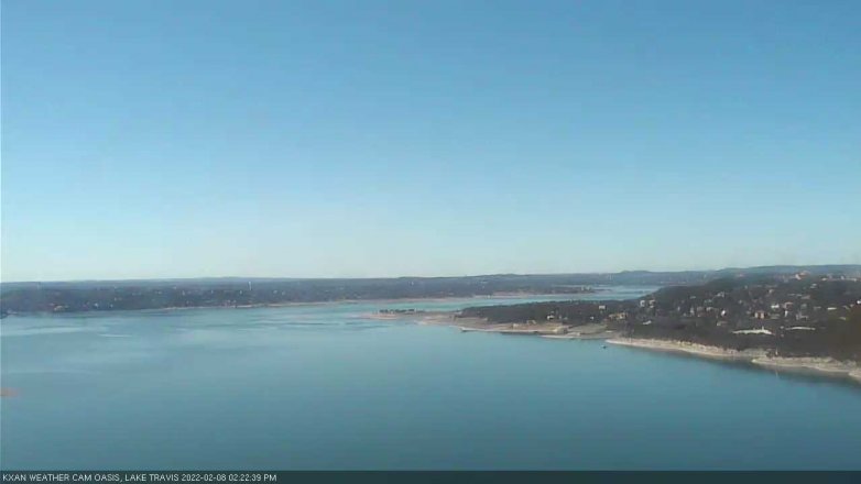 Lake Travis webcam, February 8, 2022 2:25 PM CT