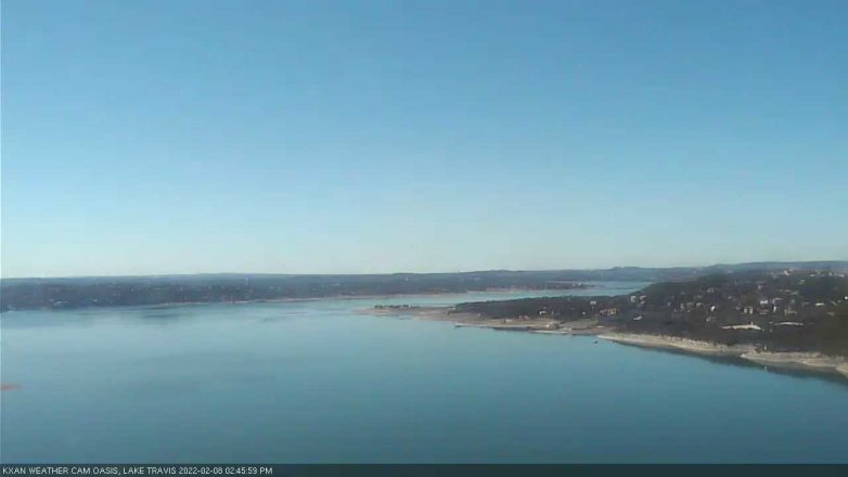 Lake Travis webcam, February 8, 2022 2:45 PM CT