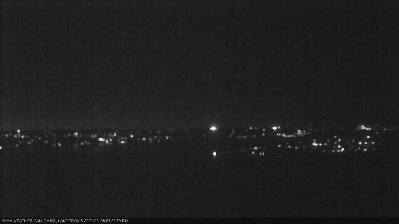 Lake Travis webcam, February 8, 2022 7:25 PM CT
