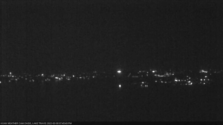Lake Travis webcam, February 8, 2022 7:45 PM CT