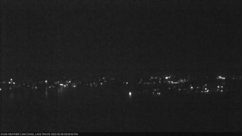 Lake Travis webcam, February 8, 2022 10:00 PM CT