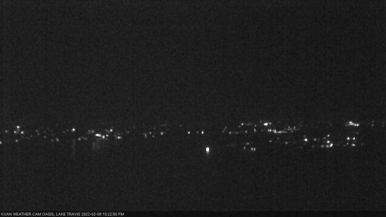 Lake Travis webcam, February 8, 2022 10:25 PM CT