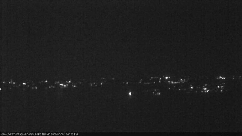 Lake Travis webcam, February 8, 2022 10:45 PM CT