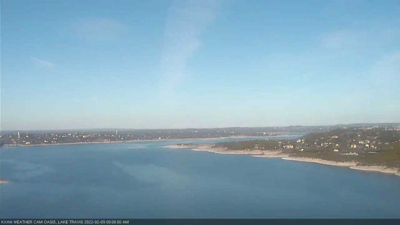 Lake Travis webcam, February 9, 2022 9:00 AM CT