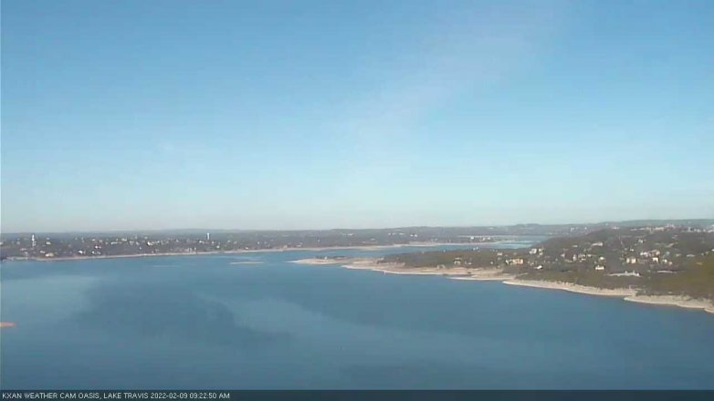 Lake Travis webcam, February 9, 2022 9:25 AM CT