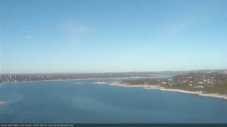 Lake Travis webcam, February 9, 2022 9:45 AM CT