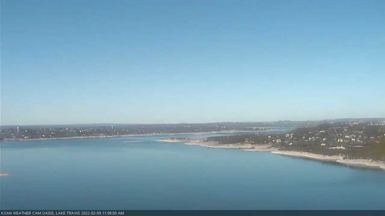 Lake Travis webcam, February 9, 2022 11:00 AM CT