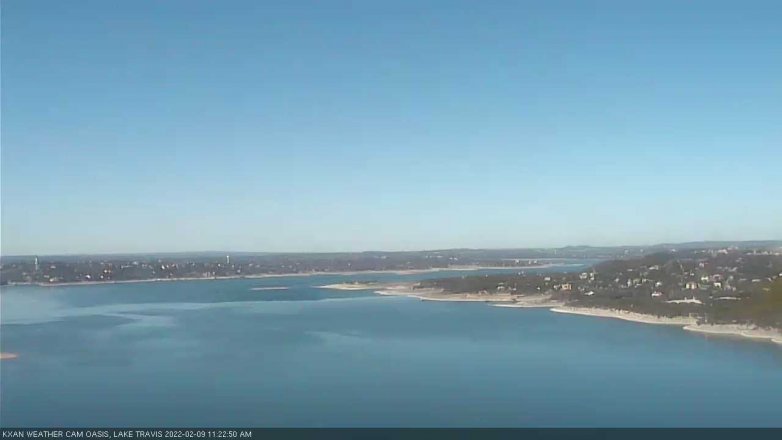 Lake Travis webcam, February 9, 2022 11:25 AM CT