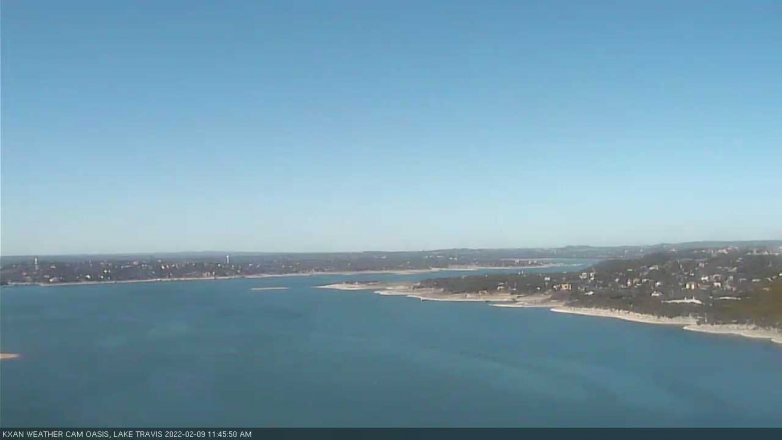 Lake Travis webcam, February 9, 2022 11:45 AM CT