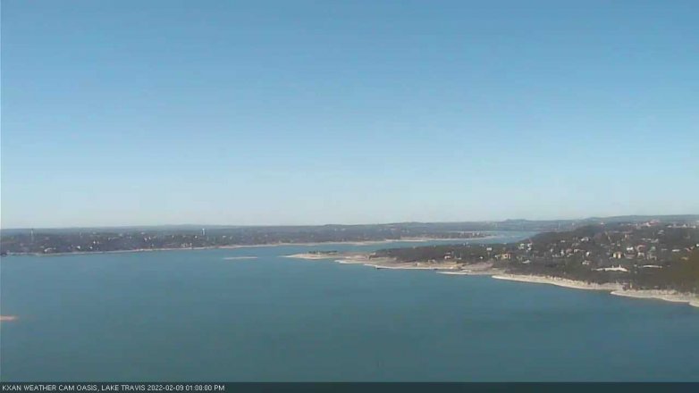 Lake Travis webcam, February 9, 2022 1:00 PM CT