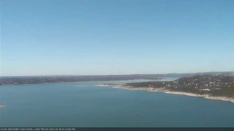 Lake Travis webcam, February 9, 2022 1:25 PM CT
