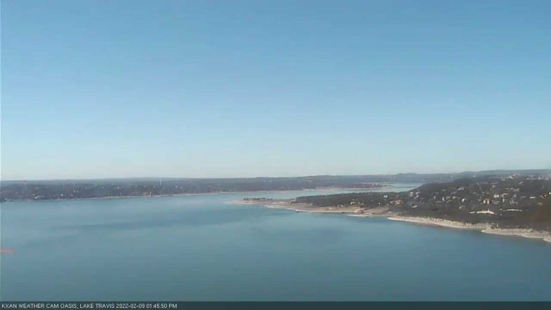 Lake Travis webcam, February 9, 2022 1:45 PM CT