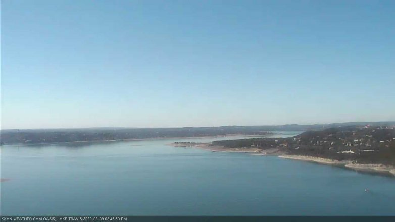 Lake Travis webcam, February 9, 2022 2:45 PM CT