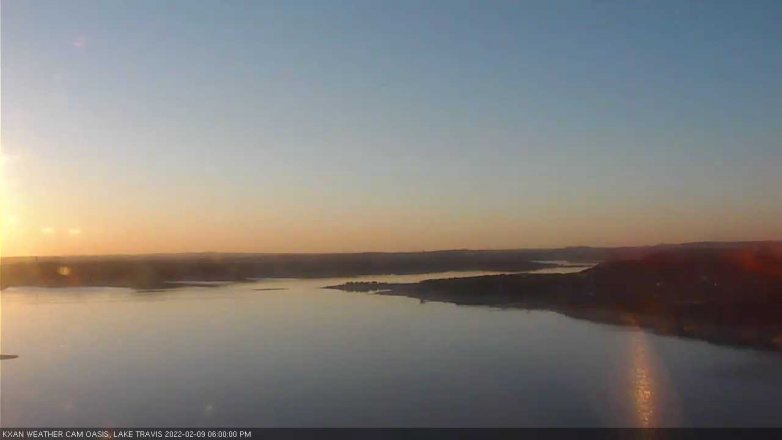 Lake Travis webcam, February 9, 2022 6:00 PM CT