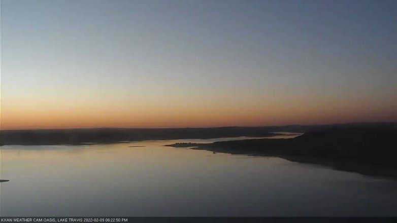 Lake Travis webcam, February 9, 2022 6:25 PM CT
