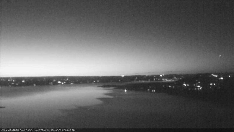 Lake Travis webcam, February 9, 2022 7:00 PM CT