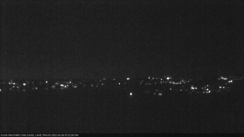 Lake Travis webcam, February 9, 2022 7:25 PM CT