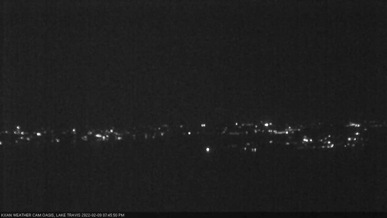 Lake Travis webcam, February 9, 2022 7:45 PM CT