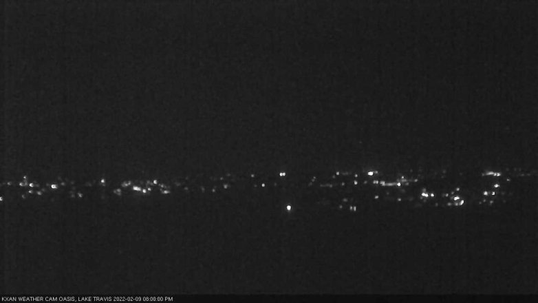 Lake Travis webcam, February 9, 2022 8:00 PM CT