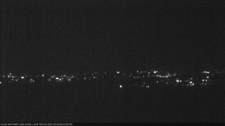 Lake Travis webcam, February 9, 2022 8:25 PM CT