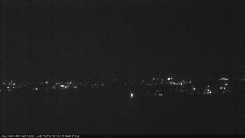 Lake Travis webcam, February 9, 2022 10:00 PM CT