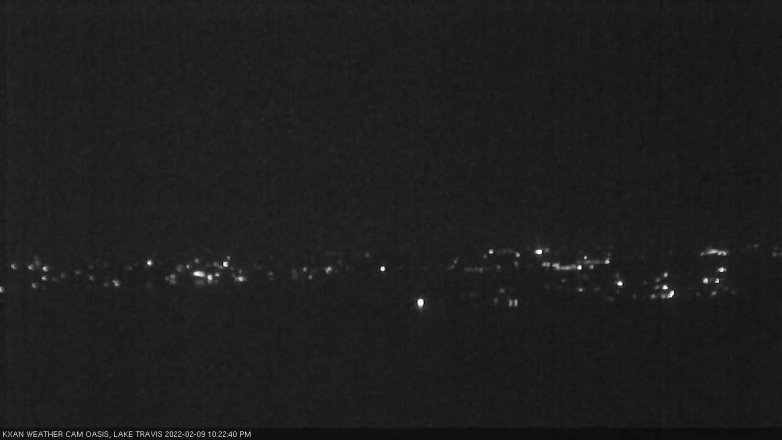 Lake Travis webcam, February 9, 2022 10:25 PM CT