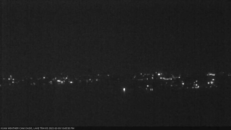 Lake Travis webcam, February 9, 2022 10:45 PM CT