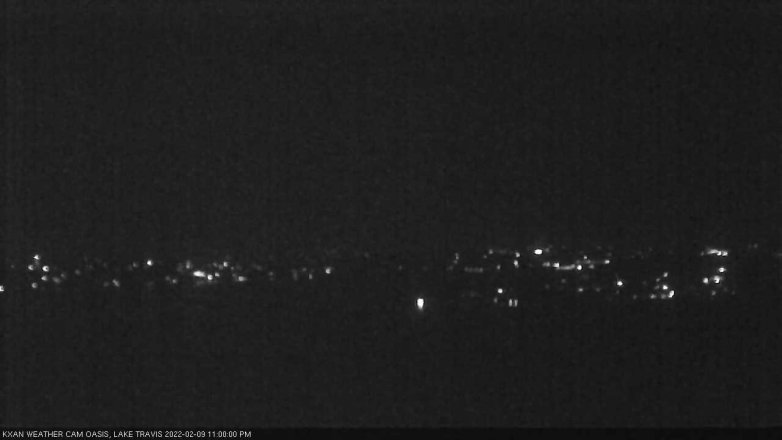 Lake Travis webcam, February 9, 2022 11:00 PM CT