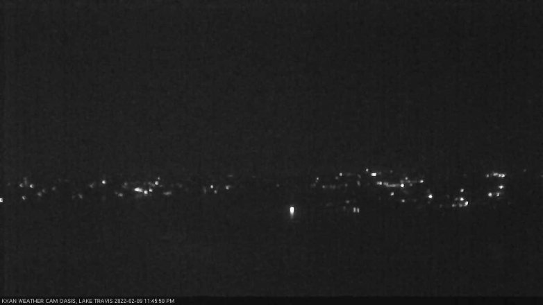 Lake Travis webcam, February 9, 2022 11:45 PM CT
