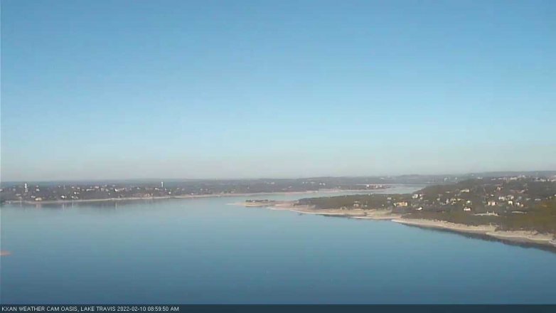 Lake Travis webcam, February 10, 2022 9:00 AM CT