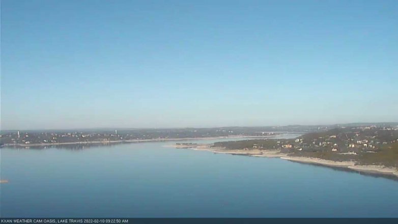 Lake Travis webcam, February 10, 2022 9:25 AM CT