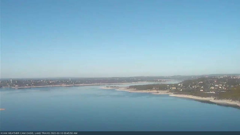 Lake Travis webcam, February 10, 2022 9:45 AM CT