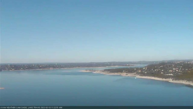 Lake Travis webcam, February 10, 2022 11:25 AM CT