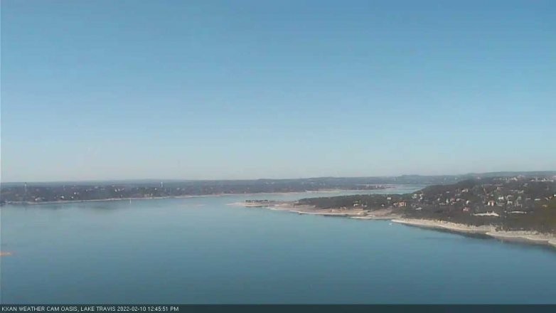 Lake Travis webcam, February 10, 2022 12:45 PM CT