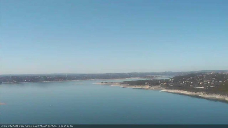 Lake Travis webcam, February 10, 2022 1:00 PM CT