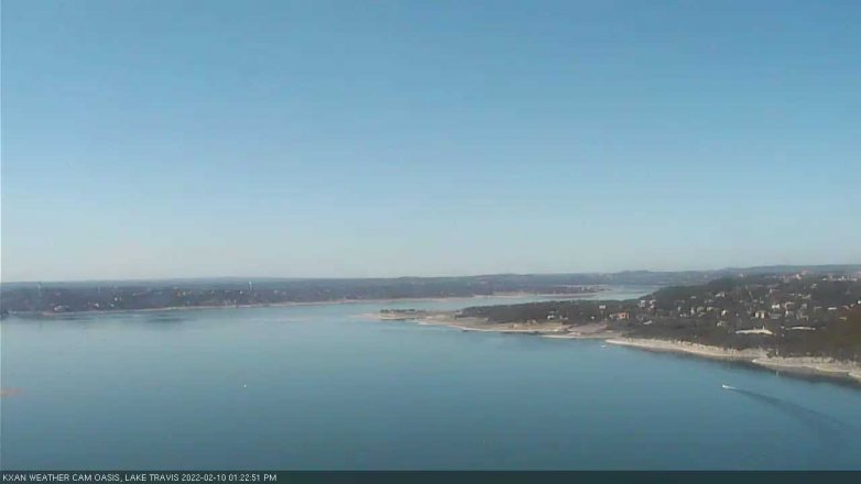 Lake Travis webcam, February 10, 2022 1:25 PM CT