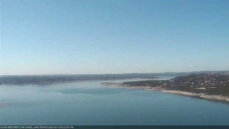 Lake Travis webcam, February 10, 2022 2:25 PM CT
