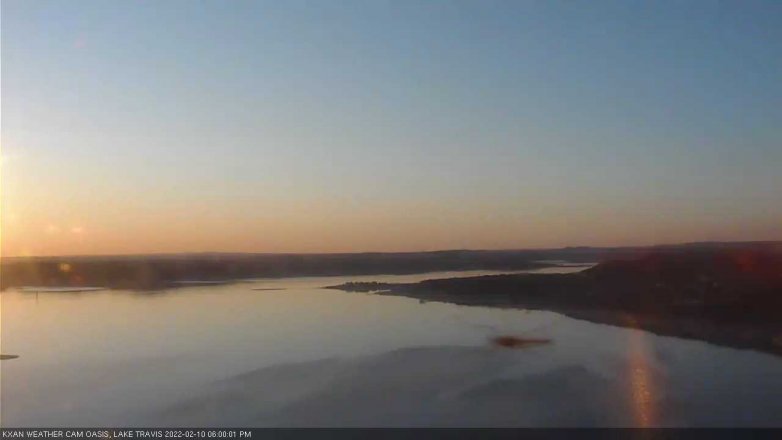 Lake Travis webcam, February 10, 2022 6:00 PM CT