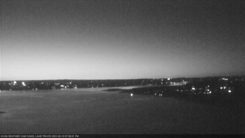 Lake Travis webcam, February 10, 2022 7:00 PM CT