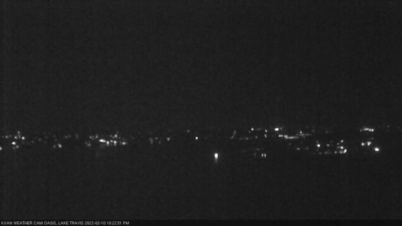 Lake Travis webcam, February 10, 2022 10:25 PM CT