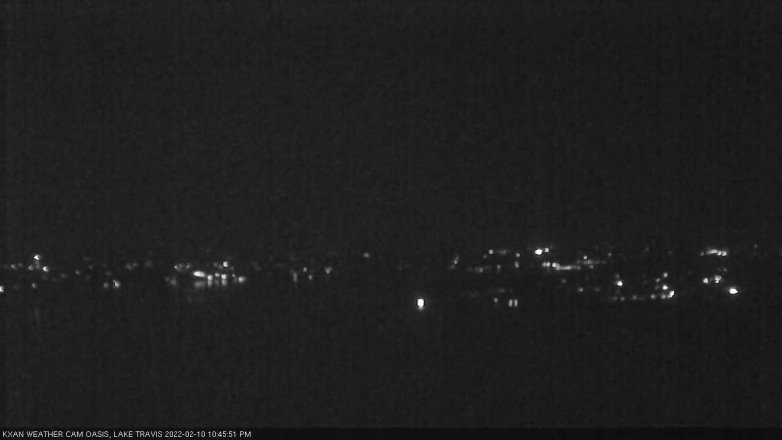 Lake Travis webcam, February 10, 2022 10:45 PM CT