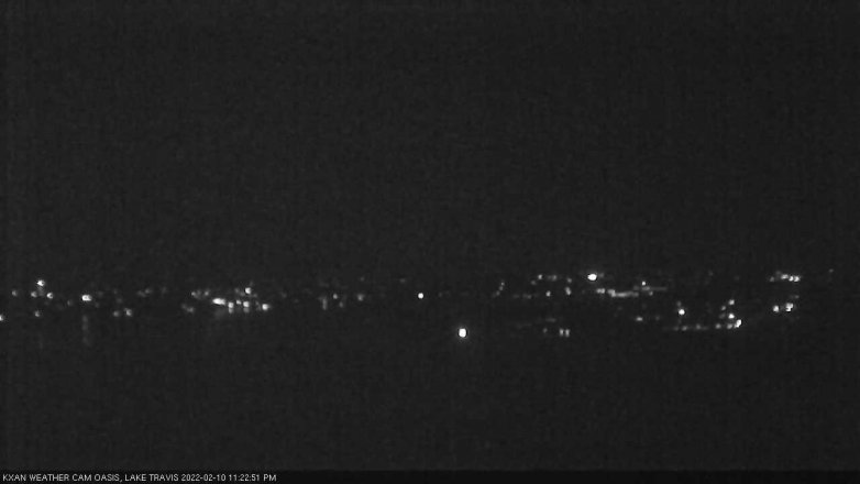 Lake Travis webcam, February 10, 2022 11:25 PM CT