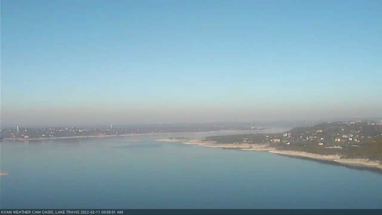 Lake Travis webcam, February 11, 2022 9:00 AM CT