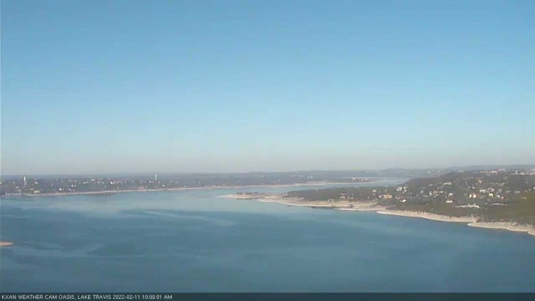 Lake Travis webcam, February 11, 2022 10:00 AM CT