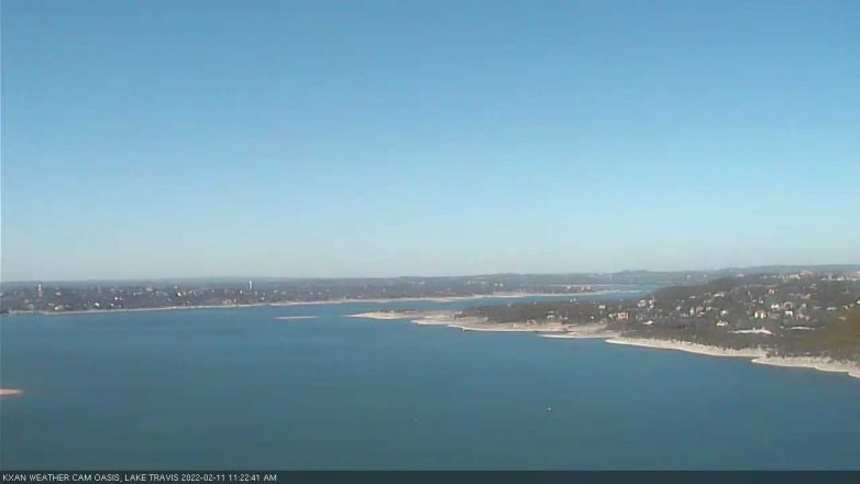 Lake Travis webcam, February 11, 2022 11:25 AM CT