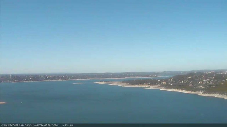 Lake Travis webcam, February 11, 2022 11:45 AM CT