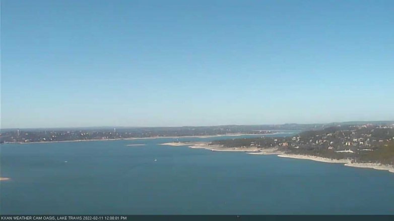 Lake Travis webcam, February 11, 2022 12:00 PM CT